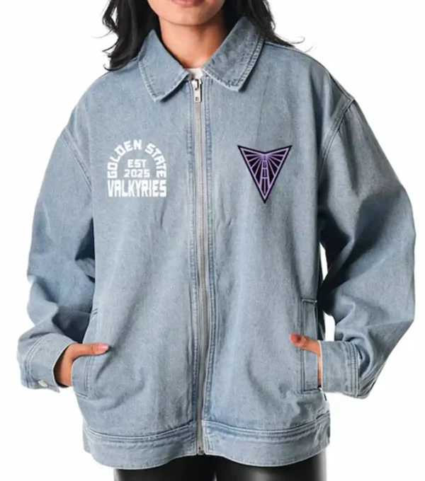 Golden State Valkyries Blue Denim Jacket