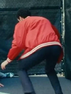 Happy Gilmore 2 Bad Bunny Red Varsity Jacket