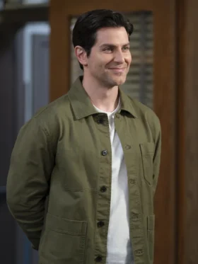 High Potential S02 David Giuntoli Green Jacket Side