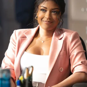 High Potential S02 Javicia Leslie Pink Blazer Front