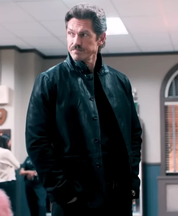 High Potential S02 Steve Howey Leather Jacket Front