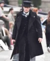 House of Guinness S01 James Norton Black Wool Coat Side