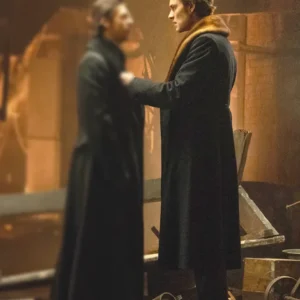 House of Guinness S01 Louis Partridge Fur Coat Back