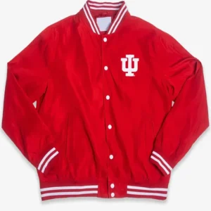 Indiana University Bloomington Red Satin Jacket Back