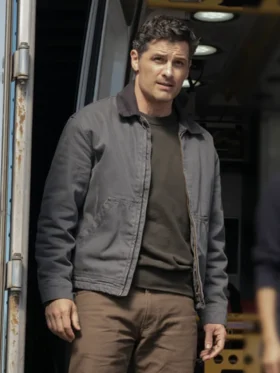 Invasion S03 Enver Gjokaj Grey Jacket Side