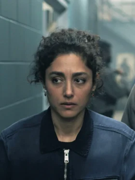 Invasion S03 Golshifteh Farahani Blue Jacket Front