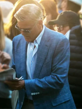 Jay Kelly George Clooney Blue Blazer Side