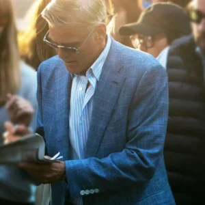 Jay Kelly George Clooney Blue Blazer Side