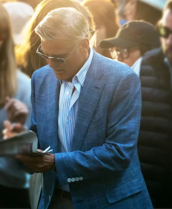 Jay Kelly George Clooney Blue Blazer Side