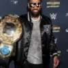 Jey Uso WrestleMania Black Bomber Jacket Side