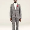 Kanye West 808s and Heartbreak Grey Checked Suit