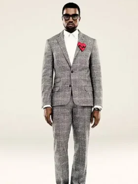 Kanye West 808s and Heartbreak Grey Checked Suit