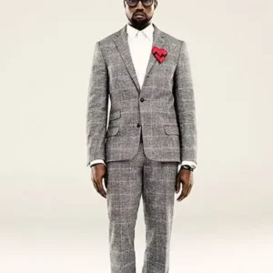 Kanye West 808s and Heartbreak Grey Checked Suit