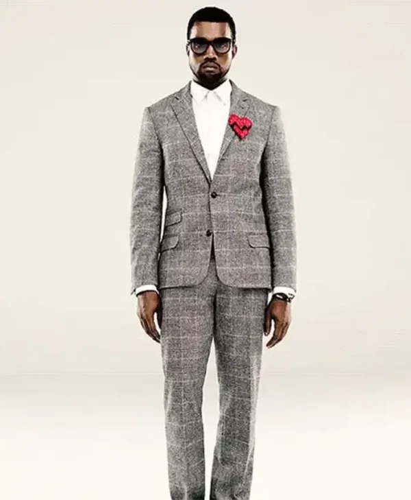 Kanye West 808s and Heartbreak Grey Checked Suit