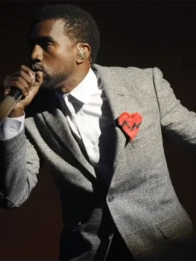 Kanye West 808s and Heartbreak Grey Checked Suit For Sale