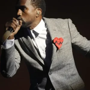 Kanye West 808s and Heartbreak Grey Checked Suit For Sale