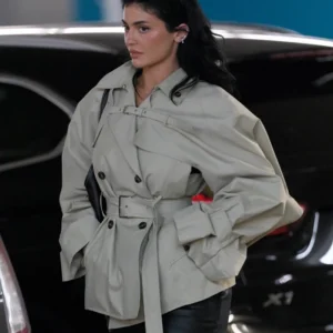 Kylie Jenner Mini Trench Coat Front