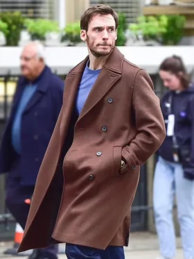 Lazarus S01 Sam Claflin Wool Coat Back