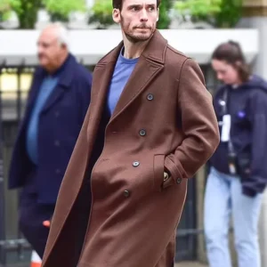Lazarus S01 Sam Claflin Wool Coat Back