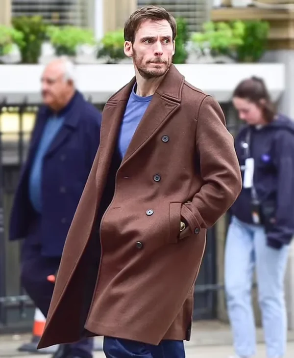 Lazarus S01 Sam Claflin Wool Coat Back