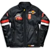 Lightning McQueen Black Leather Jacket Back