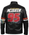 Lightning McQueen Black Leather Jacket back