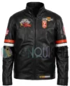 Lightning McQueen Black Leather Jacket front