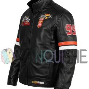 Lightning McQueen Black Leather Jacket left