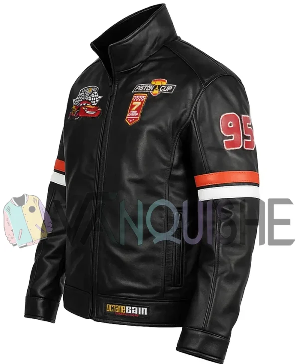Lightning McQueen Black Leather Jacket left