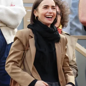 Lily Collins French Open Blazer Front