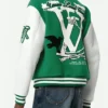 Louis Vuitton Green Varsity Jacket Back