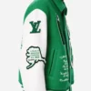 Louis Vuitton Green Varsity Jacket Side Look