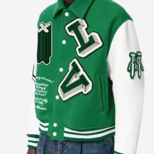 Louis Vuitton Green Varsity Jacket on Sale