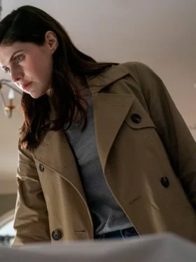Mayfair Witches S02 Alexandra Daddario Trench Coat Side