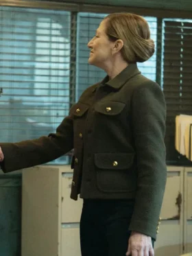 Mayor of Kingstown S04 Edie Falco Green Jacket Side