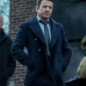 Mayor of Kingstown S04 Jeremy Renner Wool Coat Front