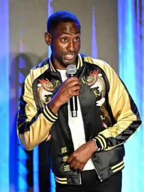 Mike Estime JFGF Institute Embroidered Bomber Jacket Side