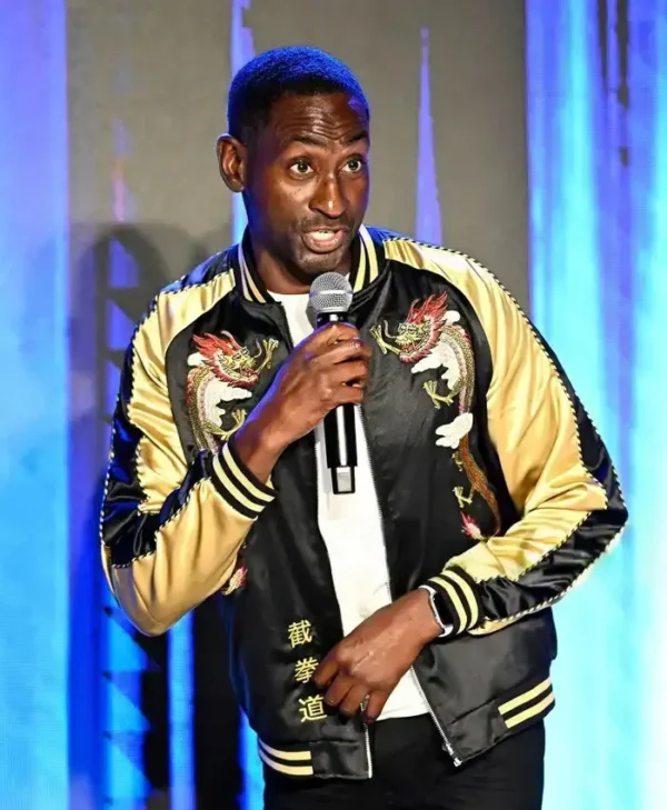 Mike Estime JFGF Institute Embroidered Bomber Jacket Side