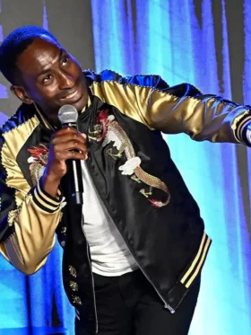 Mike Estime JFGF Institute Embroidered Bomber Jacket Front