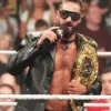 Monday Night RAW Seth Rollins Black Leather Jacket Side