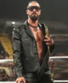 Monday Night RAW Seth Rollins Black Leather Jacket