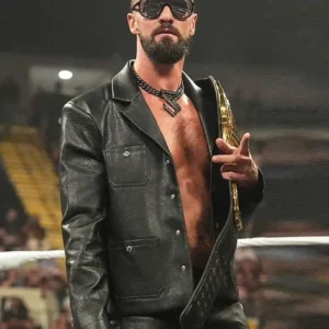 Monday Night RAW Seth Rollins Black Leather Jacket