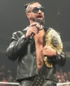 Monday Night RAW Seth Rollins Black Leather Jacket Front