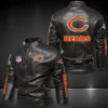 Morrie Chicago Bears Black Leather Jacket