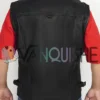 Multiple Pockets Military Tactical Leather Vest back