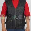 Multiple Pockets Military Tactical Leather Vest front