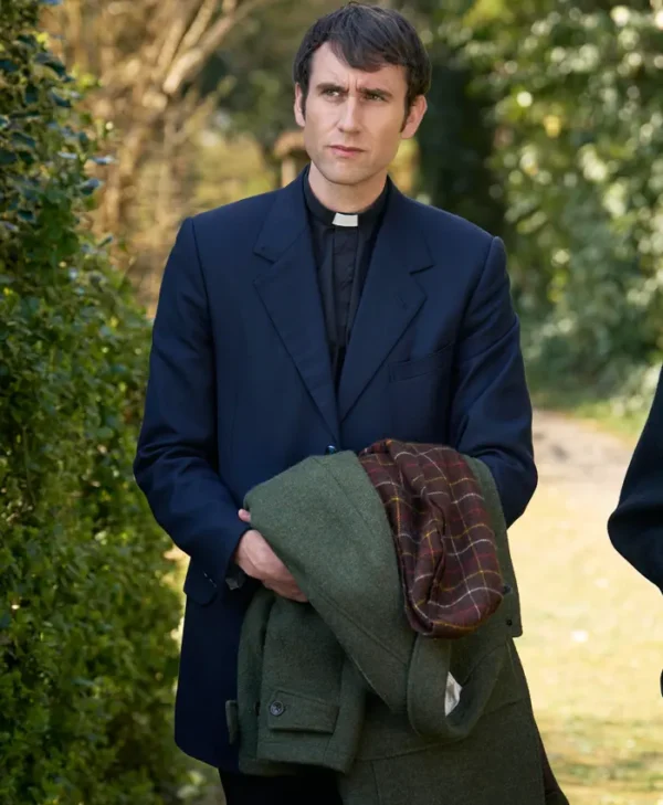 Murder Before Evensong S01 Matthew Lewis Blue Blazer