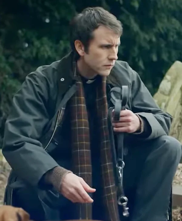 Murder Before Evensong S01 Matthew Lewis Cotton Jacket Side
