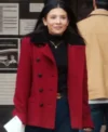 My Life With The Walter Boys S02 Nikki Rodriguez Red Wool Coat