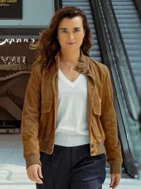 NCIS Tony and Ziva S01 Cote de Pablo Brown Suede Jacket